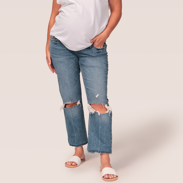 Best Straight Leg Maternity Jeans: Abercrombie Maternity Ankle Straight Jean